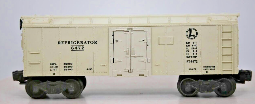 Lionel 6472 Post War Crushed Ice Refrigerator Box Car Freight Train