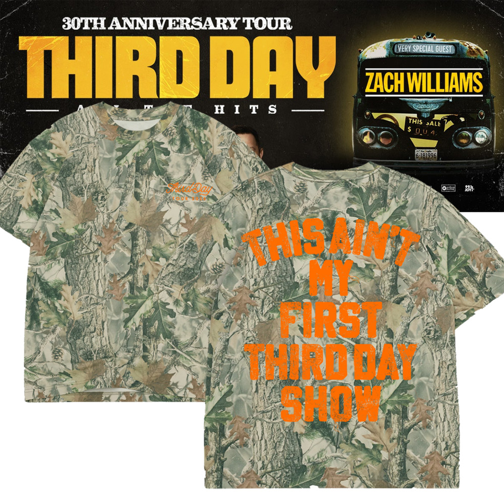 Third Day 30Th Anniversary Tour 2026 Unisex Camo All Over Shirt - Size S to 5XL