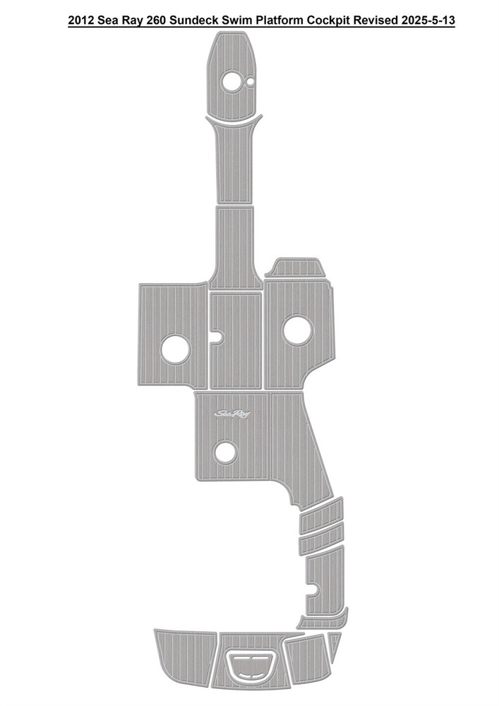 2012 Sea Ray 260 Sundeck Swim Platform Cockpit Boat EVA Faux Flooring Pad Mat