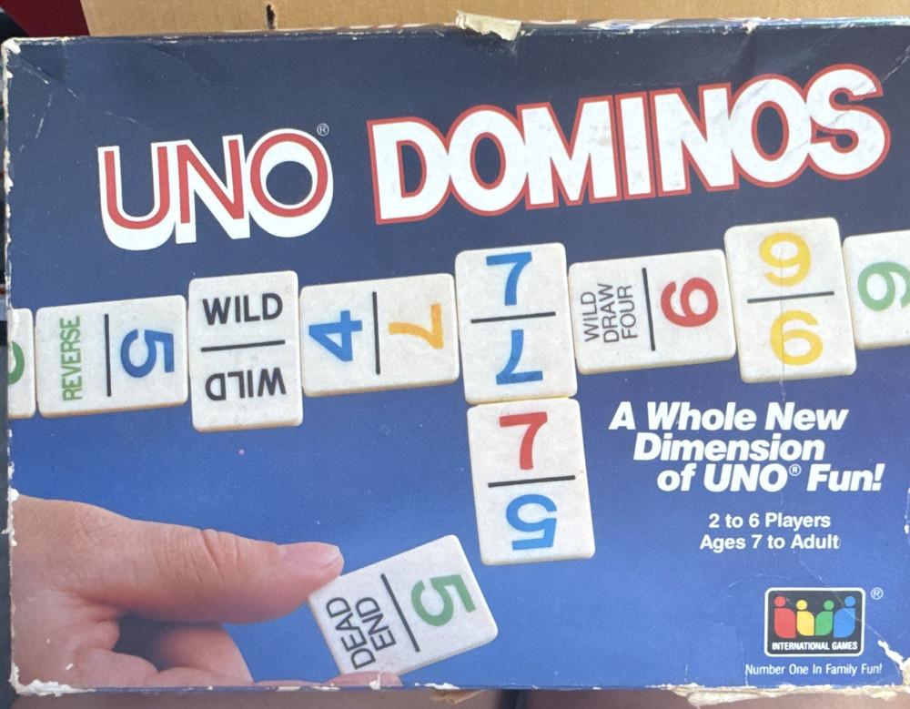 UNO UNO Dominoes Complete Tile Game, Family Numbers Theme, 2-6 Players, 7+