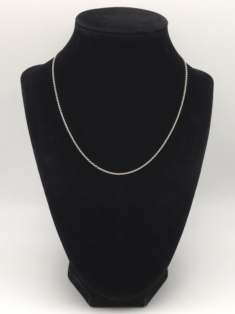 Vintage Sterling Silver 1.5mm Rolo Chain Necklace 16” Marked N/C 925 1.8g #98