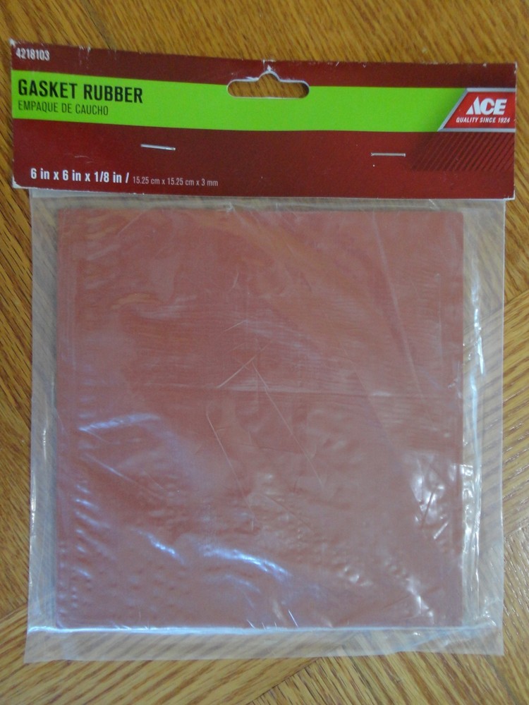 Ace Rubber Gasket 6x6x1/8 Inch Square Sheet Custom Cut to Size-image