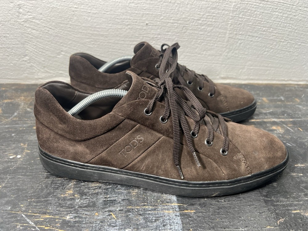 Tod's Suede Shoes Brown Men’s Size 10 US Sneakers Made in Italy