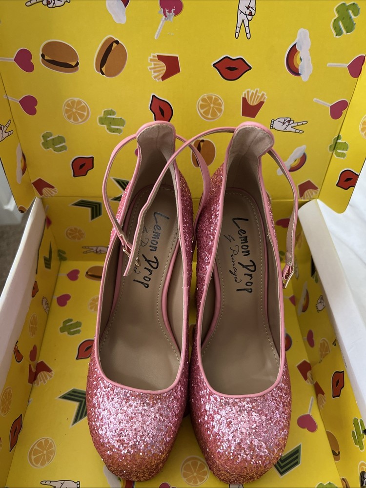 Jubilee Pink Sparkle Platform Heels US Size 7 Brand New in Box