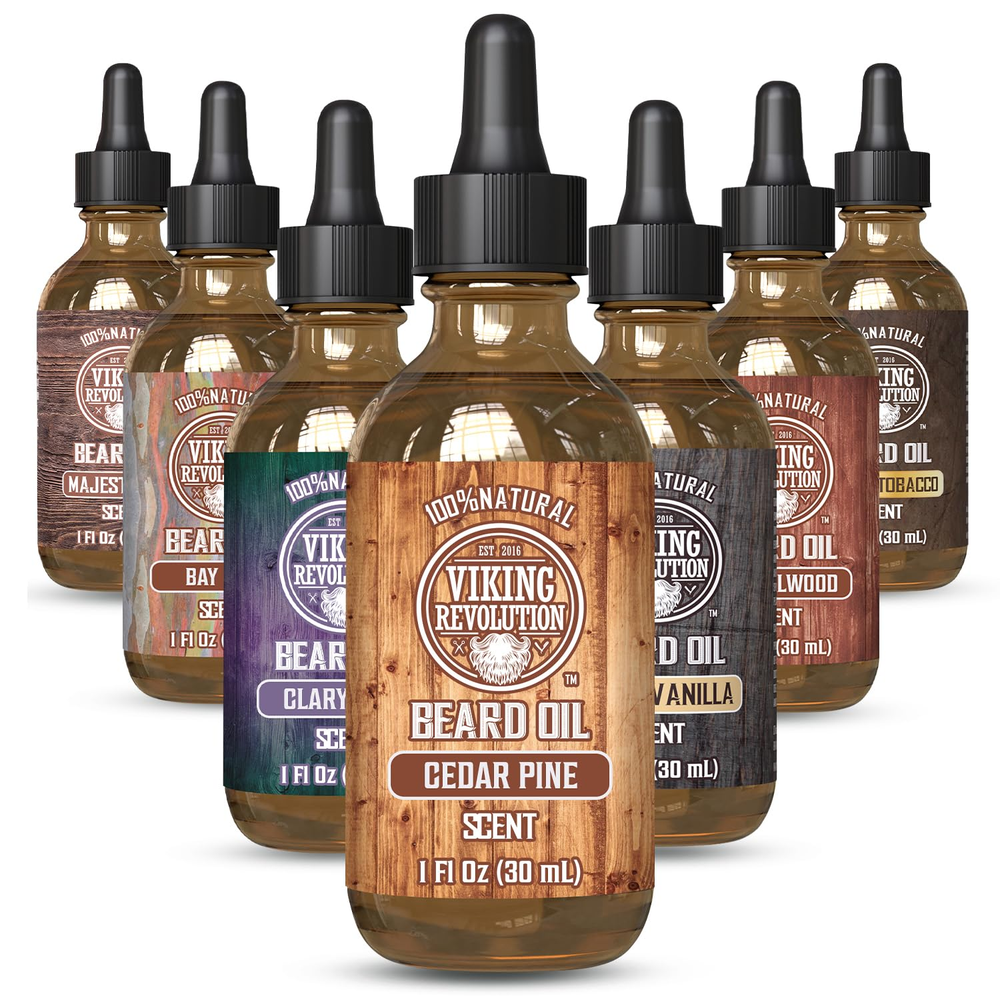 Natural Cedar Pine Beard Oil with Argan Jojoba for Soft Conditioning