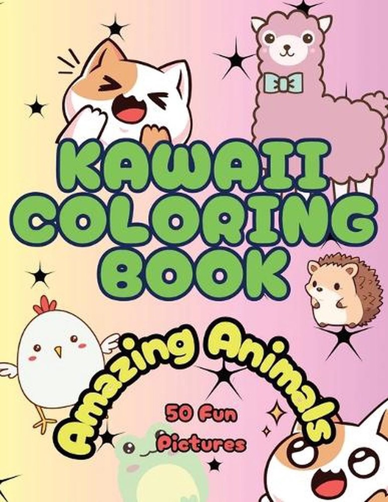 Kawaii Coloring Book: Amazing Animals for Children: Cute and Relaxing Coloring P