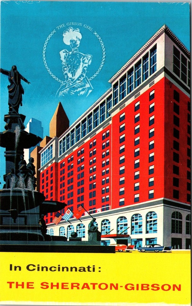 Cincinnati OH-Ohio, Sheraton Gibson Hotel, Vintage Postcard