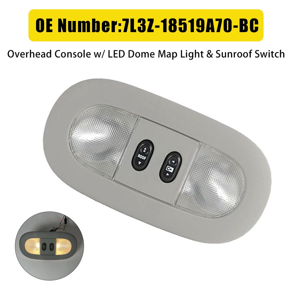 7L3Z-18519A70-BC Overhead Console Dome Light Sunroof Switch Ford F-150 04-08