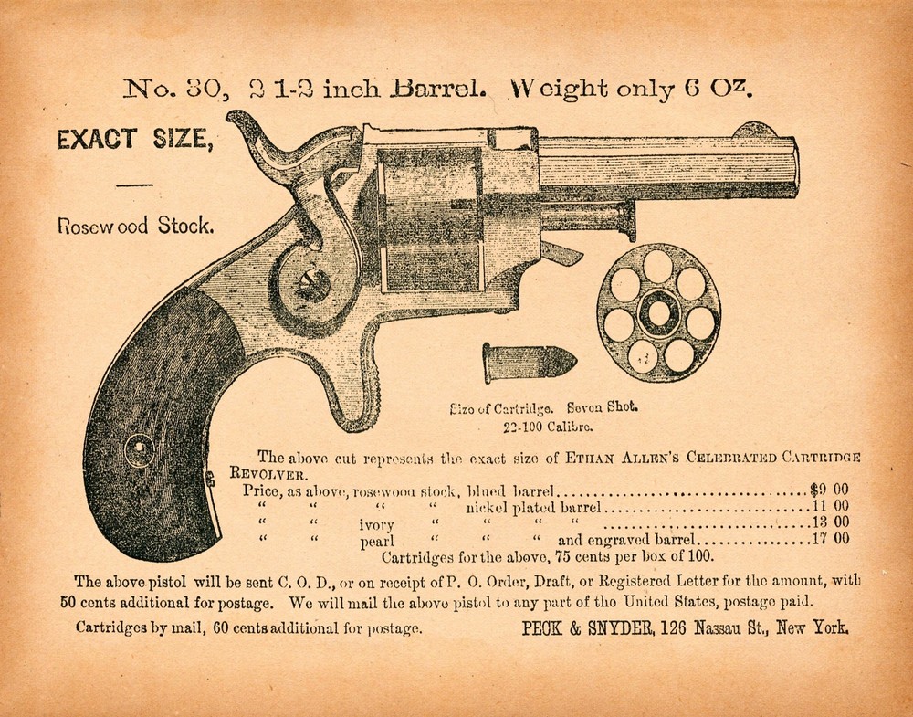 Decoration Poster.Home room art.Interior design.Revolver.Hand Gun vintage.7334