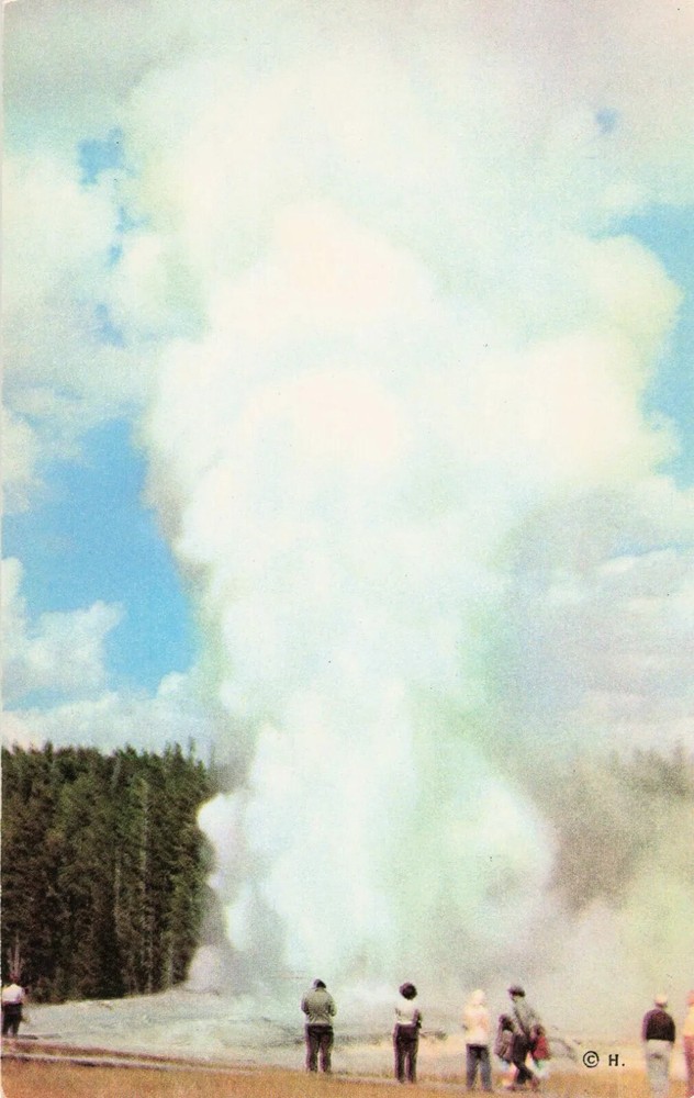 Giant Geyser, Upper Geyser Basin - Yellowstone National Park Wyoming WY Postcard