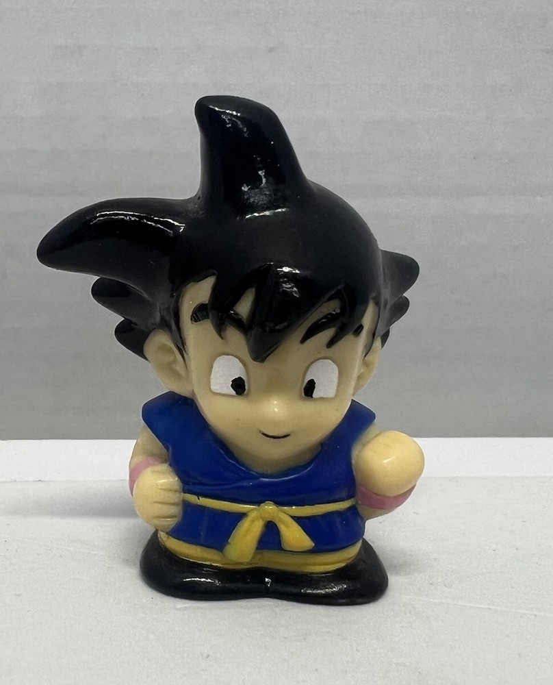 1996 Yutaka Dragon Ball GT Goku Sofubi Soft Vinyl Finger Puppet Anime Figure