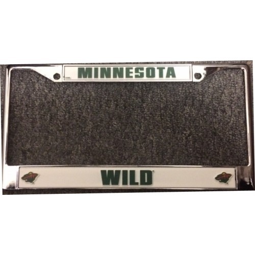MINNESOTA WILD TEAM LOGO NHL CHROME LICENSE PLATE FRAME MADE IN USA