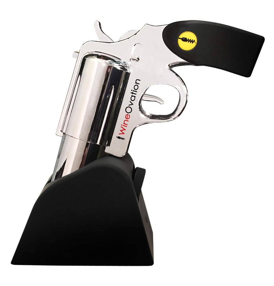 Electric Simulated Chrome Wine Bottle Opener Gun – Effortlessly Uncork Your Favorite Bottles in Style!