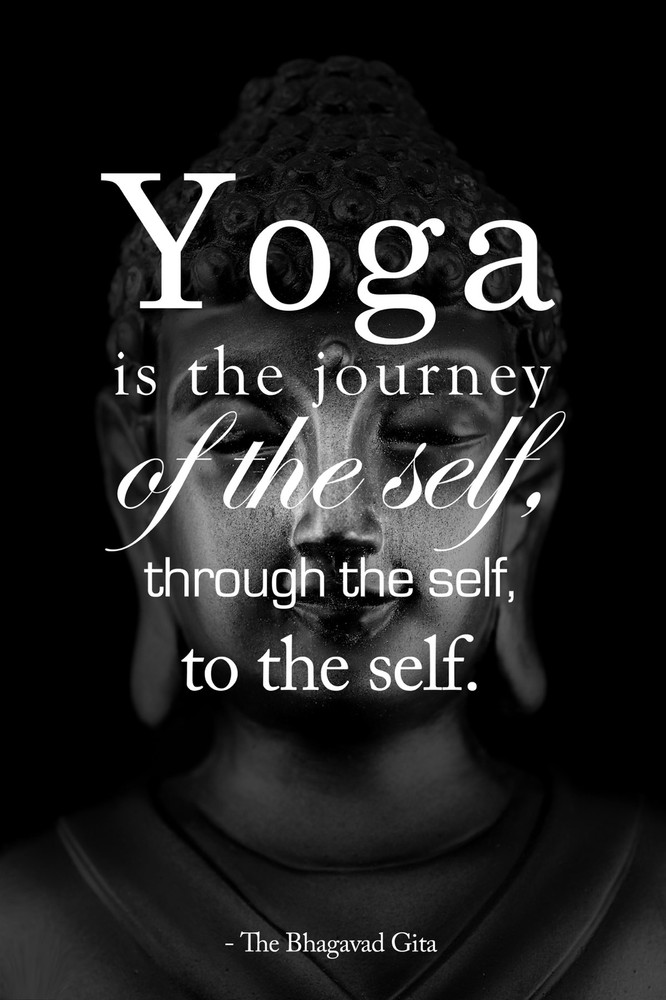 5949.Decorative Poster Yoga.journey.self.bhagavad.gita.Buddha.Motivational decor