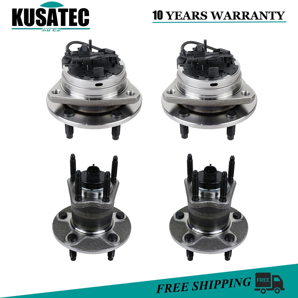 4pcs Front Rear Wheel Hub Bearing for Chevy Malibu Saturn Aura G6 w/ ABS