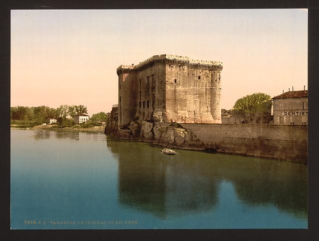 Photo:Tarascon France King Rene's Castle 1890s Photochrom River Fortress