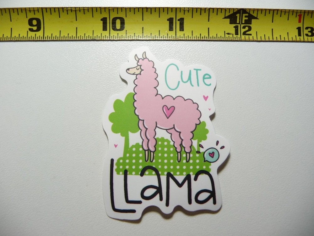 Adorable Heart Llama Vinyl Decal Sticker for Farm Pet Lovers