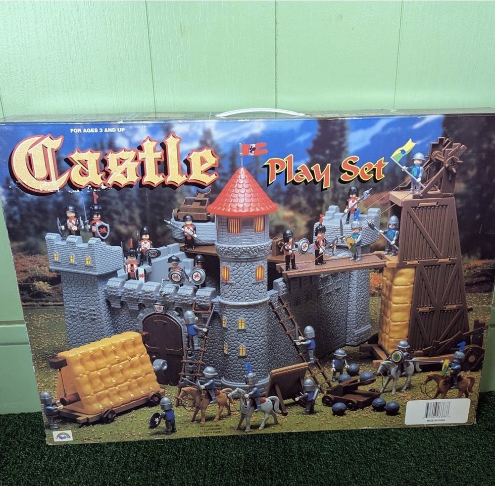 Agglo Complete Castle Play set in Original Box - Vintage Collectible
