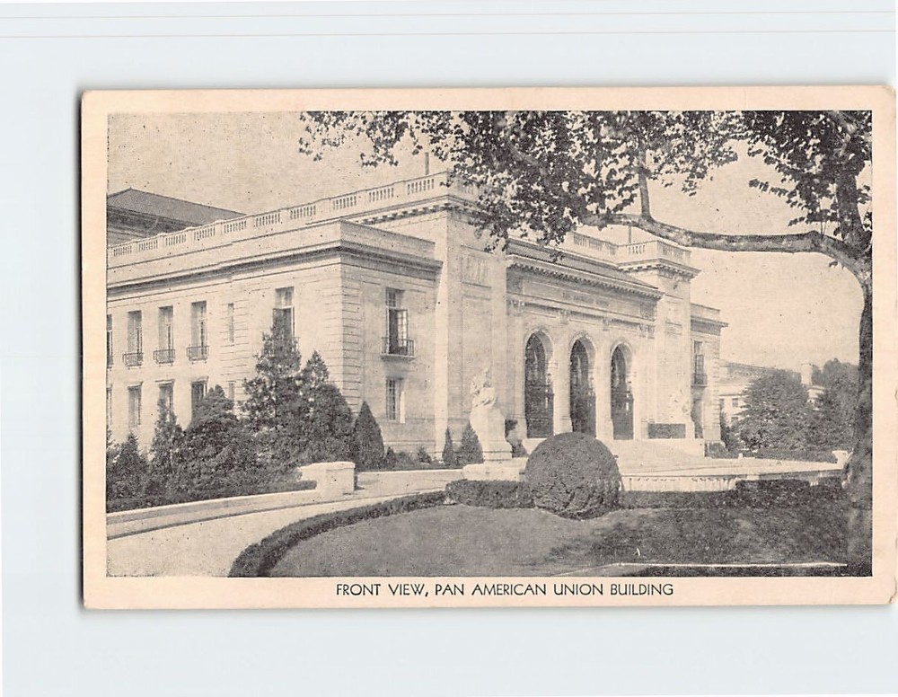 Postcard Front View Pan American Union Building Washington DC USA