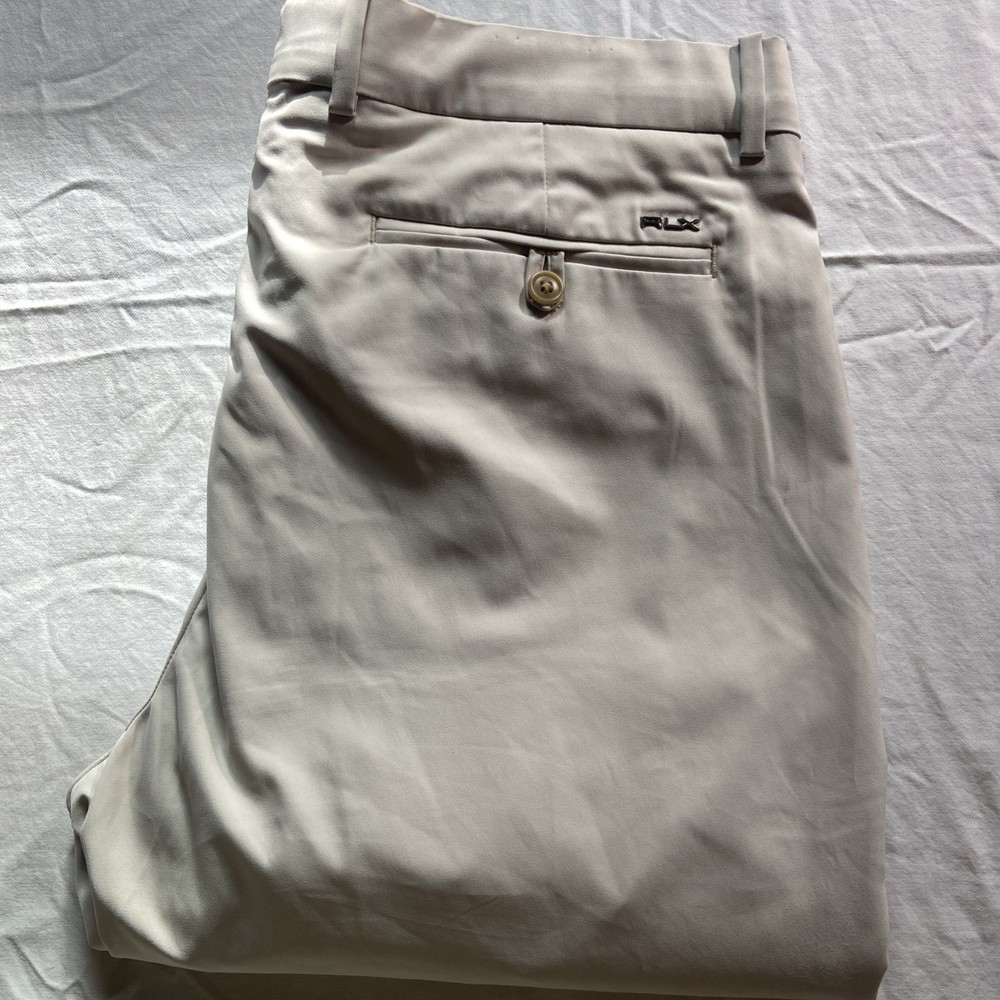 RLX Ralph Lauren Golf Pants 34x30 Stone Tailored Fit Performance Mens