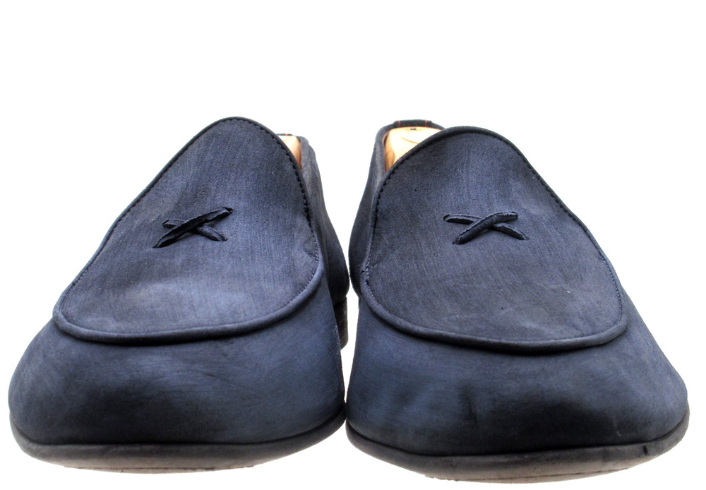 Men's Del Toro Milano Navy Suede Belgian Loafers Size 14 UK, 15 USA