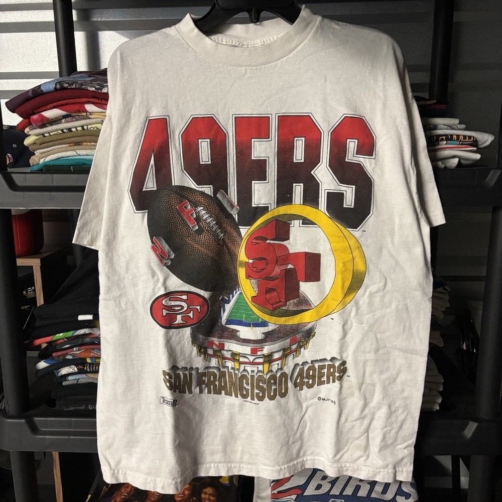 Vintage 49ers San Francisco NFL Football Big Print Sportswear T Shirt Size XL