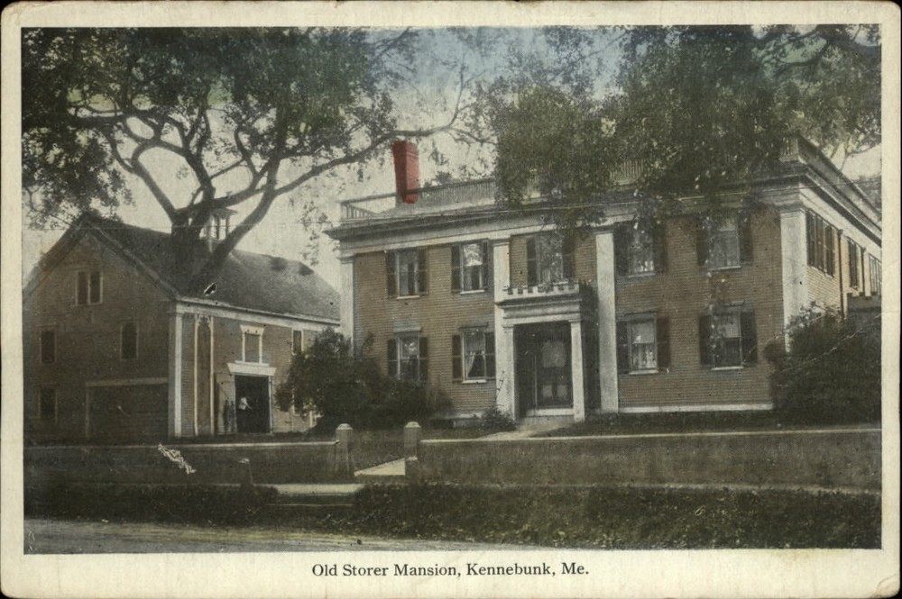 Old Storer Mansion ~ Kennebunk Maine ~ vintage Frank Swallow postcard