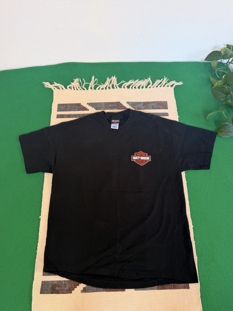 Y2K Vintage Harley-Davidson Men's Seacost Beach T-Shirt Size L Made In USA