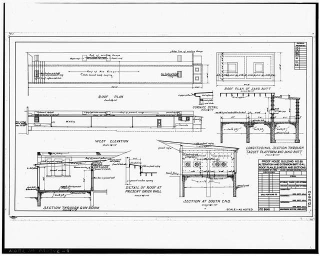 8. BUILDING 65. 150 FT. GAL. ROOF PLAN, ELEVATION AND SECTIONS. November 27,