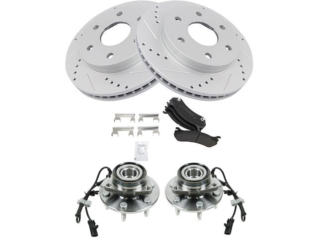 2003-2005 Savana 2500 Front Brake Pads Rotors Hub Kit 53YDWZ