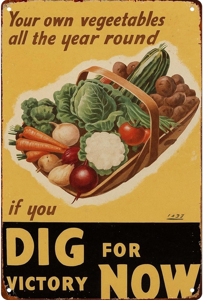 Digging For Victory Now Vintage Retro Tin Metal Signs Home Décor 8x12