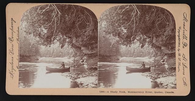 Photo:A shady nook, Montmorency River, Quebec, Canada