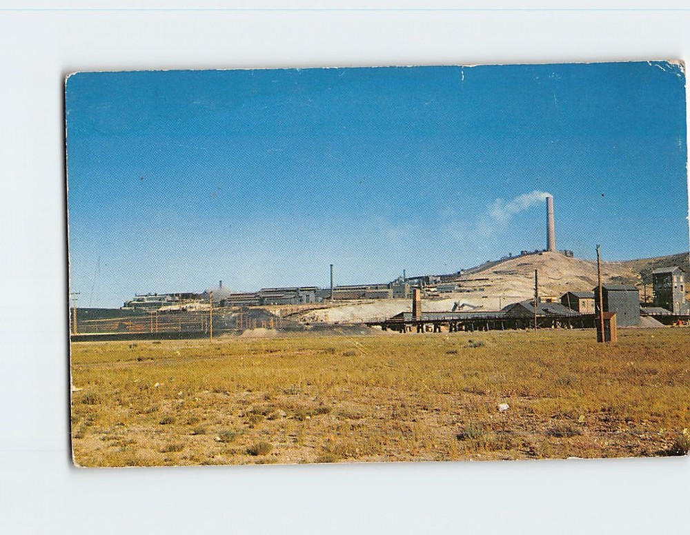 Postcard Anaconda Copper Mining Co Smelter Montana USA
