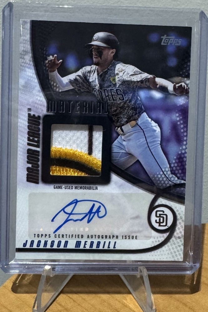 2025 Topps Update Series Major League Material /10 Autographs Jackson Merrill