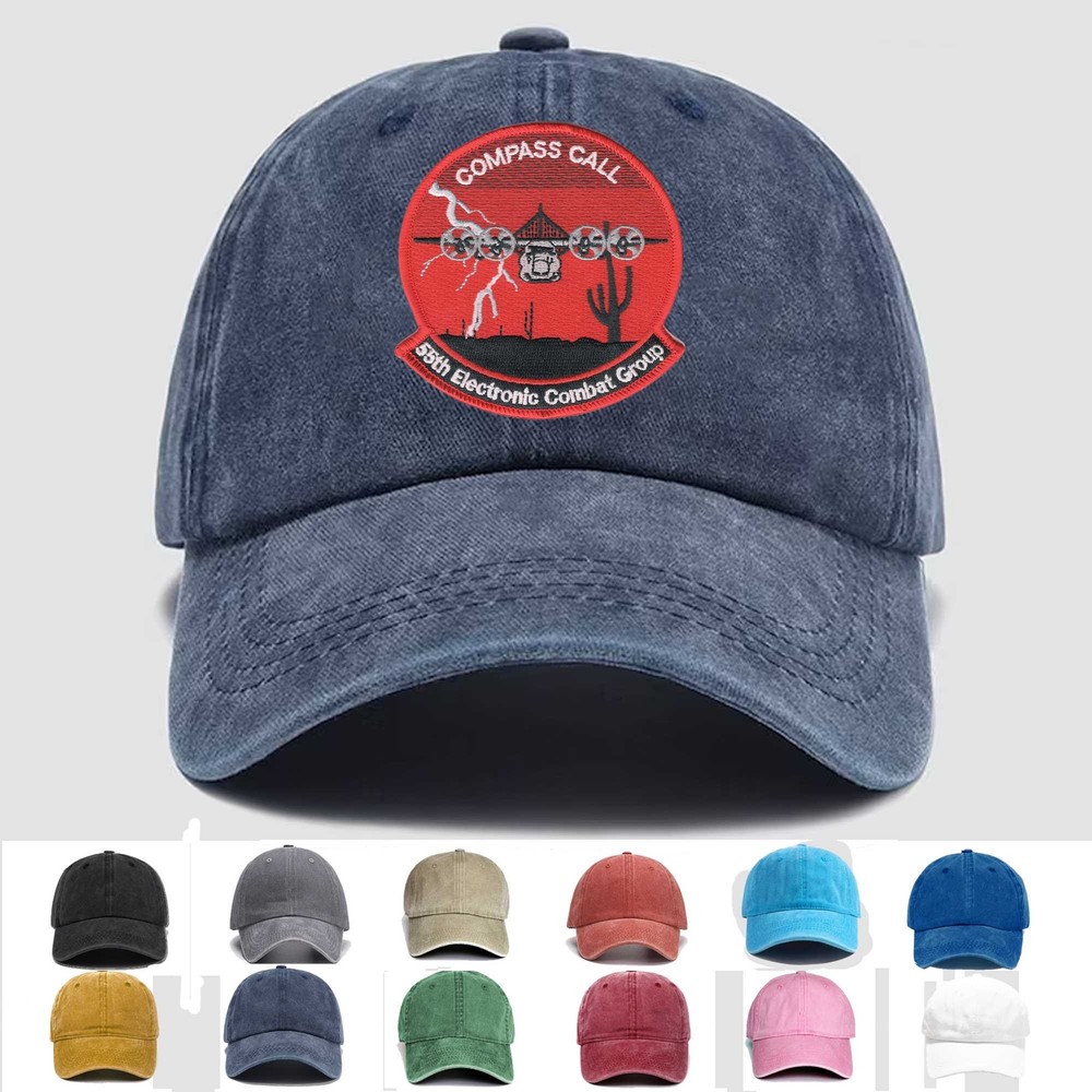Custom Embroidered Hat 55th Electronic Combat Group, Veteran Cap, Trucker Hat