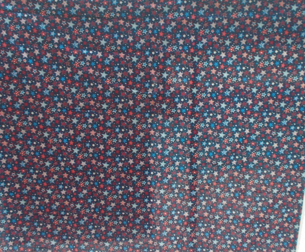 Red White & Blue PATRIOTIC Star Print Fabric Quilting Crafts 42