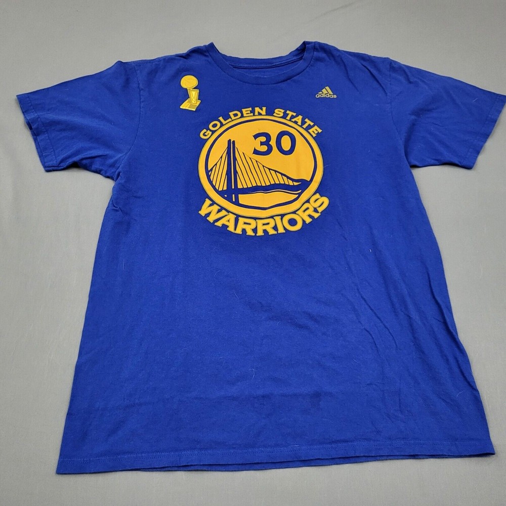 Golden State Warriors Adidas Shirt Mens Large Short Sleeve Stephen Curry 30 Blue