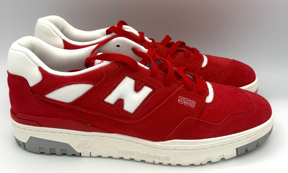 New Balance 550 Shoes Mens 10 D Suede Pack Team Red BB550VND