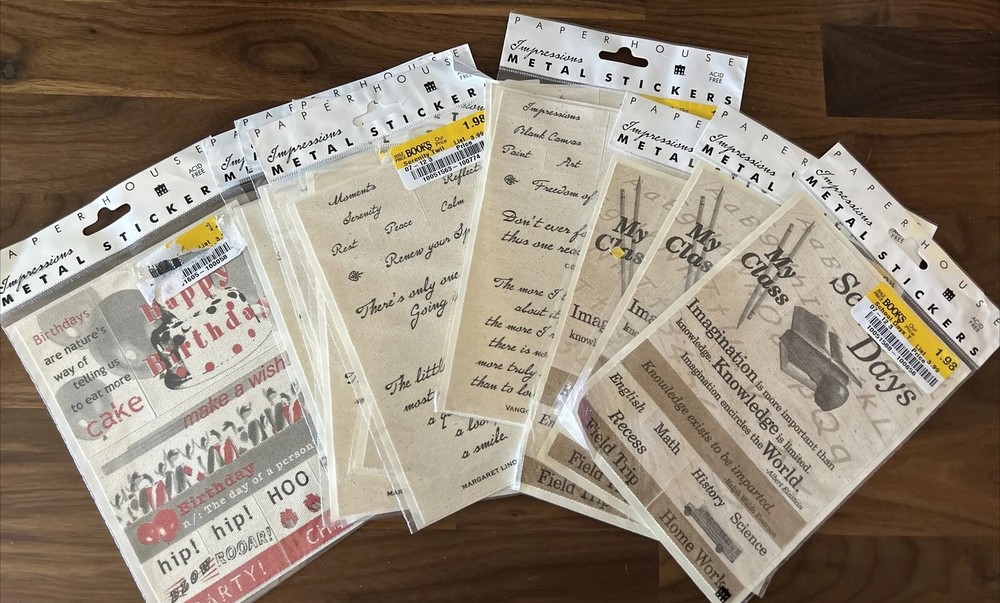 Paperhouse Stickers Acid Free Cloth Impressions Quotes Scrapbooking Birthday 10-image