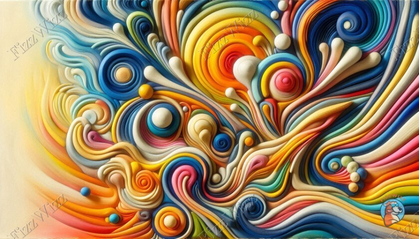 Abstract Circles Digital Art Wallpaper Background for Desktop-image