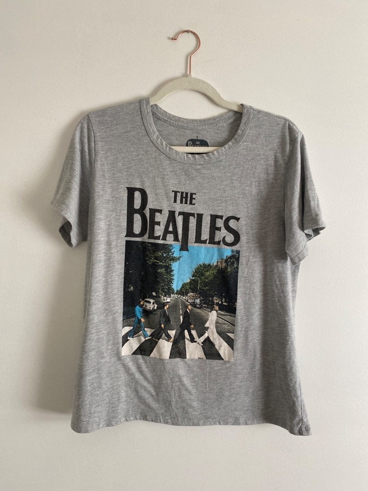 The Beatles Abbey Road Gray Graphic T-Shirt Size M