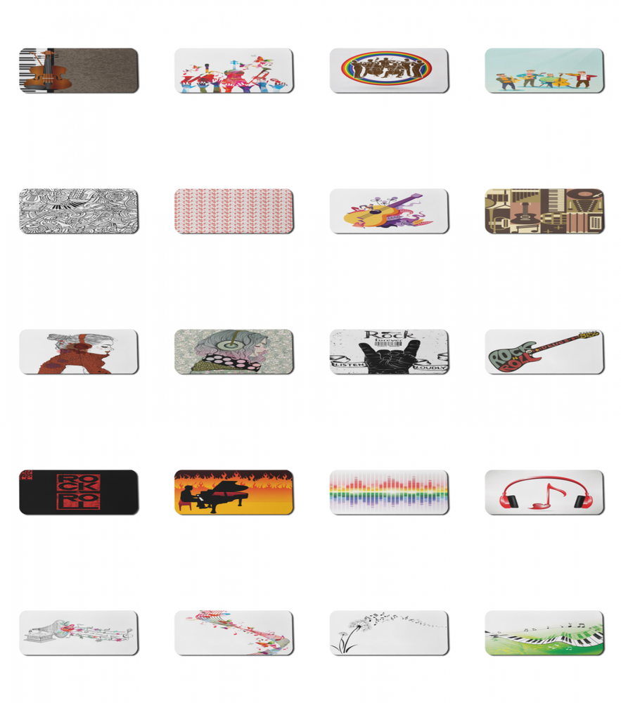 Ambesonne Music Rectangle Non-Slip Mousepad, 31