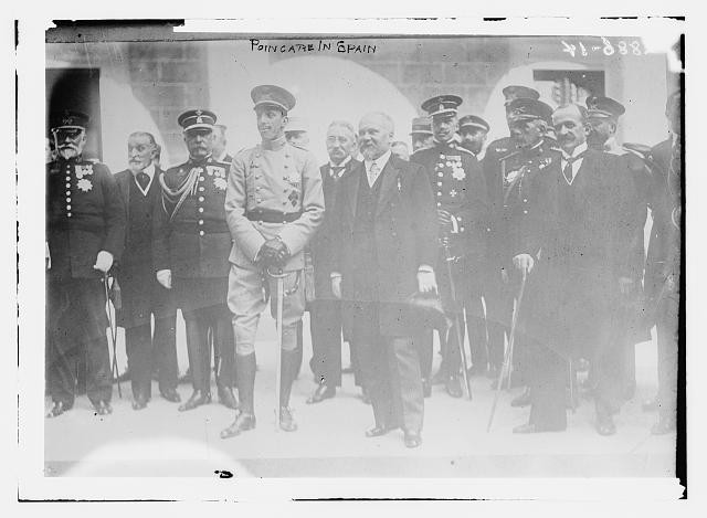 Photo:Raymond Poincare in Spain,President of France,1910-1915,other men