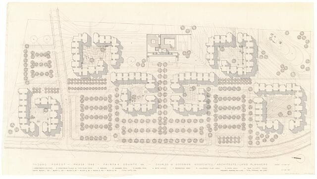 Tysons Forest Fairfax County Virginia 1966 Apartment Development Site Plan