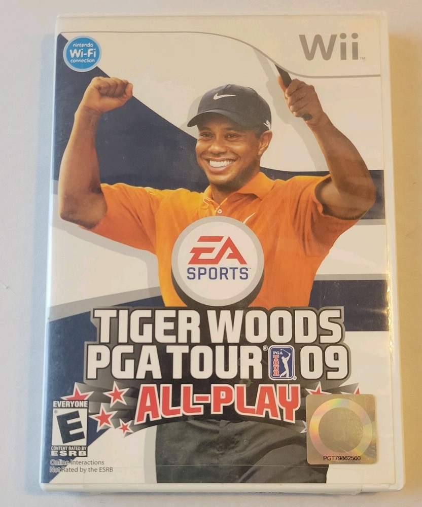 Tiger Woods PGA Tour 09 All-Play Nintendo Wii Video Game w/ Manual Tested Works