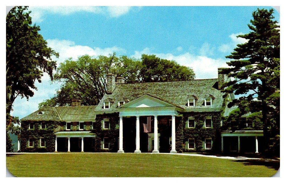 Front Lawn Fenimore House State Historical Association New York Vintage Postcard
