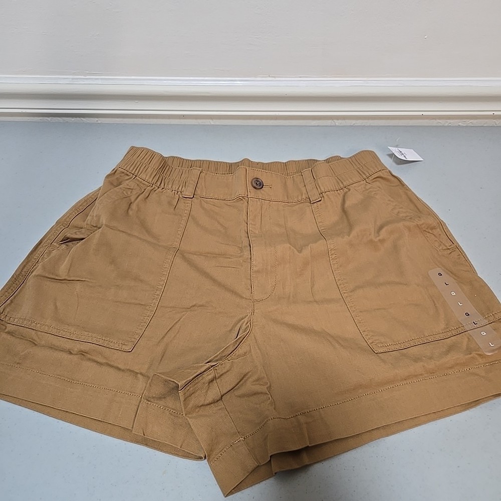 Gap Womens Shorts Easy Utility Pretzel Brown Size Large NWT