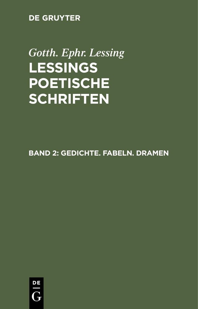 G E Lessing Gedichte. Fabeln. Dramen (Hardback)Another great item from Rarewaves USA | Free delivery!
