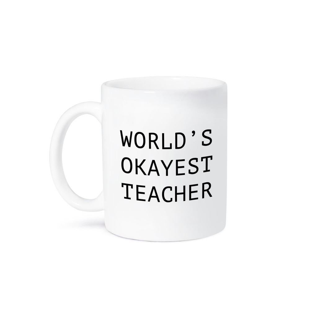 3dRose, WORLDS OKAYEST TEACHER, Mug