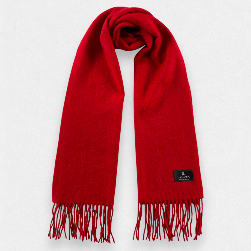 Lanvin Scarf Muffler Winter Neck Scarf Wool Scarves